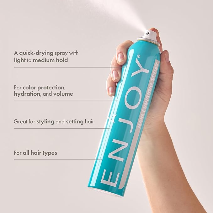 Enjoy Hair Finishing Spray Quick Drying Firm &amp Flexible Hold for Volume and Shine (10 oz)