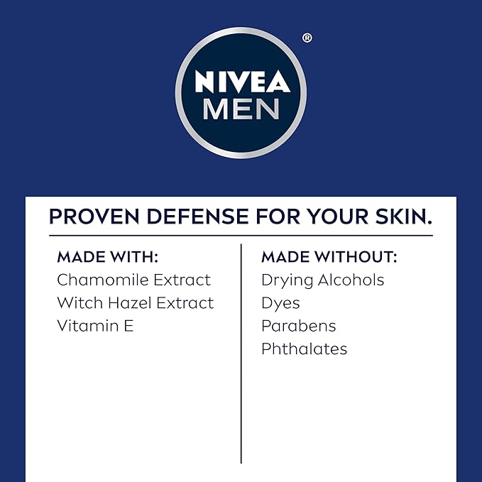 NIVEA MEN Sensitive Shave Foam with Vitamin E Soothing Chamomile and Witch Hazel Extracts 6 Pack of 7 Oz Cans