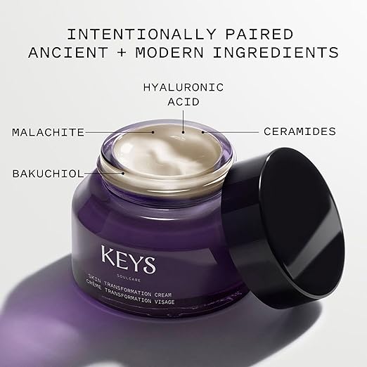 Keys Soulcare Skin Transformation Cream Fragrance-Free Lightweight Daily Moisturizer Hydrates &amp Plumps Dry Skin with Ceramides &amp Hyaluronic Acid