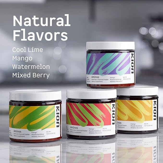 Kion Aminos Essential Amino Acids Powder - Essential Amino Acids Supplement for Muscle Recovery Essential Amino Energy EAAs Amino Acids Powder BCAA EAA BCAAs Amino Acids - 30 Servings Watermelon