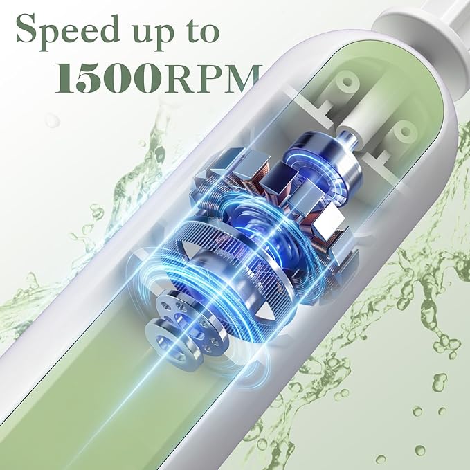 Electric Makeup Brush Cleaner Machine -15000RPM Fast Deep Cleaning and Dry Make Up Brushes Efficient Cleaning with Storage Cas Portable Spinning Washer Gift for Women-Green