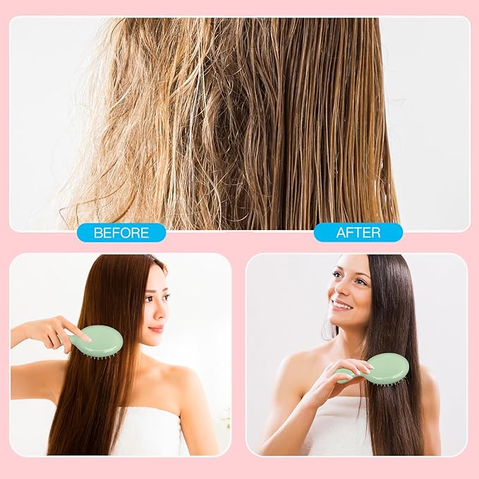 100 Pieces Mini Wet Hair Brush Travel Detangling Brush for Most Hair Types with Ease Knots Without Tears or Breakage Multicolor