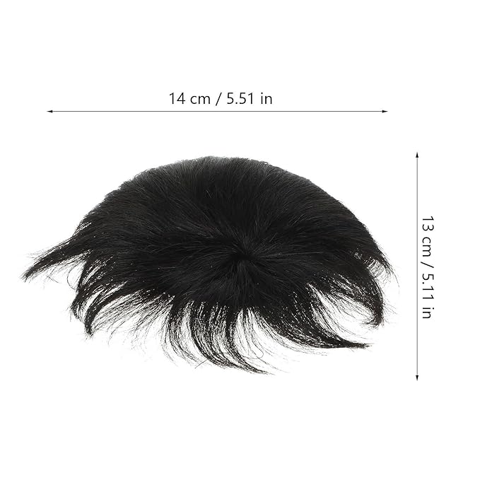 Pieces Clip Black in Hair Loss Extension Toupee Guy Fake Patch Hairline Seamless Daily Tape Invisible Covering Natural for Topper Accessory Bald