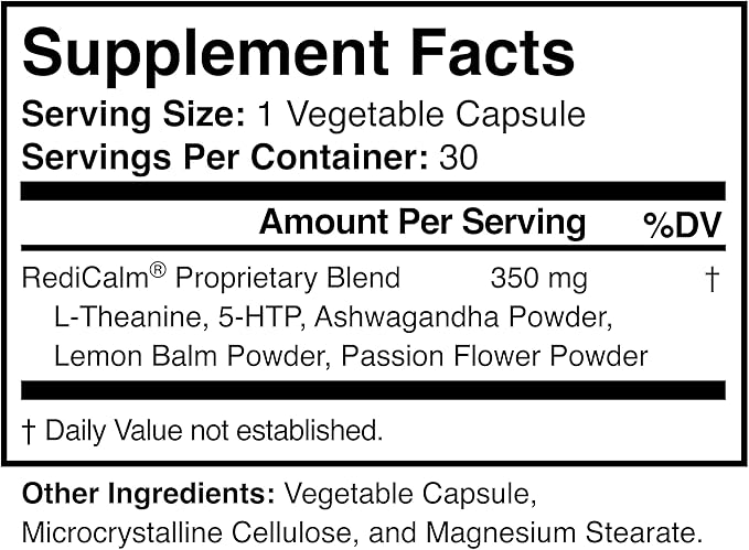Natural Stress Relief Supplement - Non-GMO Vegan Gluten-Free