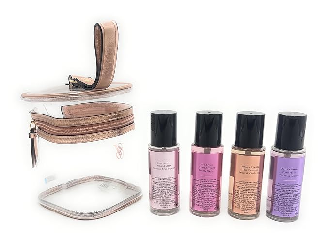 Victoria's Secret Best of Mist Gift Set: Love Spell Bare Vanilla Pure Seduction Velvet Petals &amp Beauty Bag