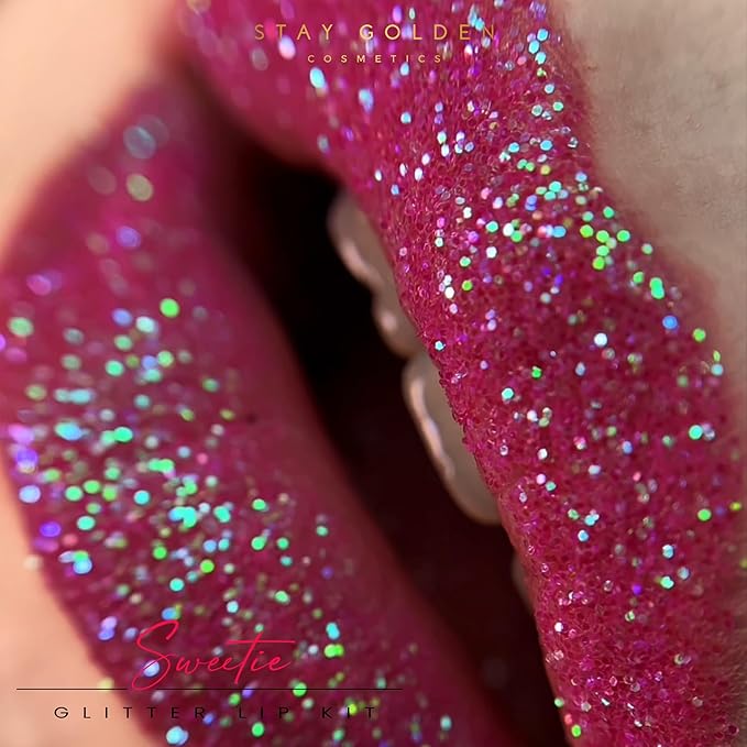SG STAY GOLDEN COSMETICS Sweetie Glitter Lip Kit with Lip Liner
