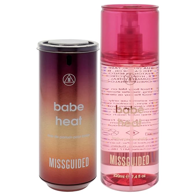 Missguided Babe Heat for Women - 2 Pc Gift Set 2.7oz EDP Spray 7.4oz Body Mist
