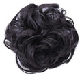 FRANCES Fake Hair Bun 1 Pack Synthetic Donut Bun Messy Bun Hair Slices Curly Wavy Headbands Women Bun Wig Synthetic Wig Hair Extensions Hair Accessories (Color : Black brown)