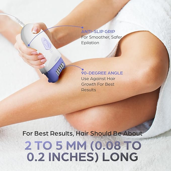 Epilady Speed Corded Epilator for Women ? Dual-Speed 40-Disc Root Hair Removal Device for Legs Underarms and Bikini Area Compact Waterproof Anti-Pinch Design for Smooth Long-Lasting Results