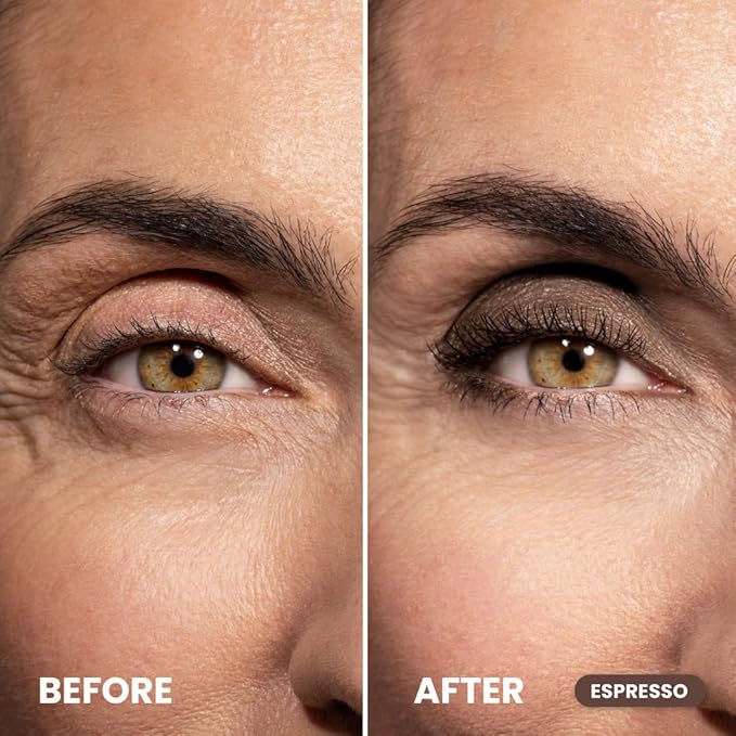 PRIME PROMETICS PrimeEyes Eyeshadow for Mature Women ? Crease-Free Powder-to-Cream Non-Drying Eye Shadow ? Blends Seamlessly &amp Flatters Aging Lids ? Water-Resistant &amp Long-Wear (Espresso)