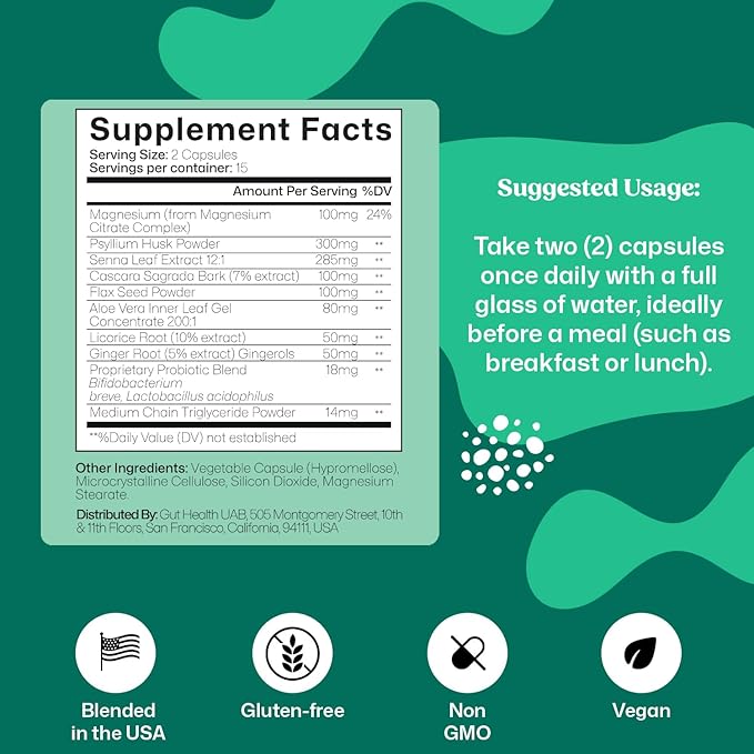 ColonBroom 15 Day Colon Cleanse &amp Detox Cleanse for Weight Management with Probiotics &amp Magnesium | Reduce Bloating &amp Boost Metabolism &amp Digestion - Effective Gut Cleanser Detox (2 Bot