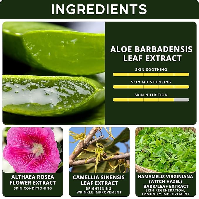 Aloe Vera Gel - for Sunburn Relief - Big 33.8oz / 1000ml - 98% Pure Aloe Vera - For Face Skin and Hair - After Sun Care lotion - Sun Burn Moisturizer Cream (33.8 Fl oz)