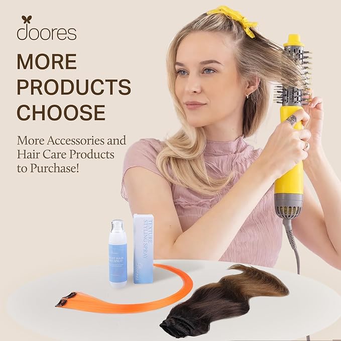 DOORES Human Hair Extensions Clip in 5pcs 85g Dark Brown 22 Inch Clip in Hair Extensions Natural Remy Hair Extensions