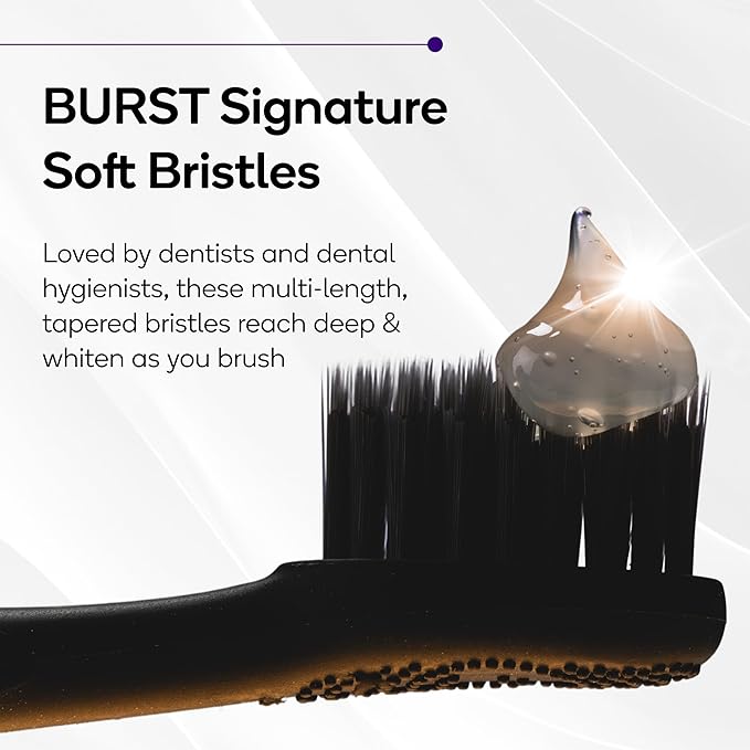 Burst Original Sonic Electric Toothbrush for Adults (Rose Gold) | Soft Bristle Clean Deep Stain &amp Plaque Removal | 3 Modes: Teeth Whitening Sensitive &amp Massage