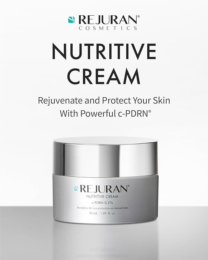 REJURAN® Nutritive Cream c-PDRN® ? Salmon DNA Facial Moisturizer for Nourishing Deep Hydrating. Achieve Radiant Youthful Glass Skin. Korean Skincare Clinically Developed (1.69 fl oz)