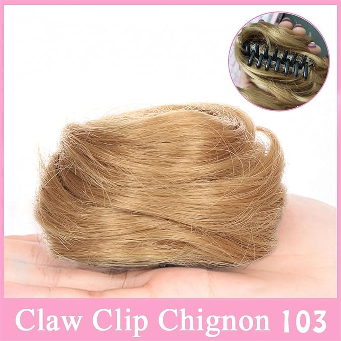 messy bun hair piece Space Buns Hair Pieces Mini Claw Clip in Hair Bun Messy Cat Ears Hair Bun Extension Synthetic Donut Wig Accessory Updo Hairpieces for Women Girls bun hair pieces for women ( Colo