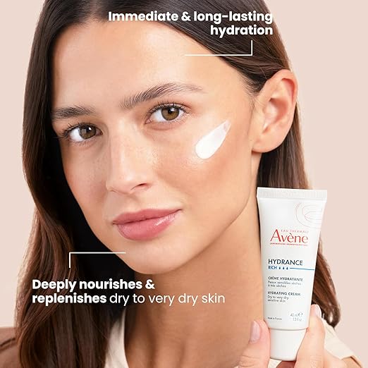 Av?ne Hydrance RICH Hydrating Cream Daily Face Moisturizer Soothes feelings of skin tightness &amp discomfort associated with dryness Dry skin moisturizer Non-Comedogenic 1.3 Oz