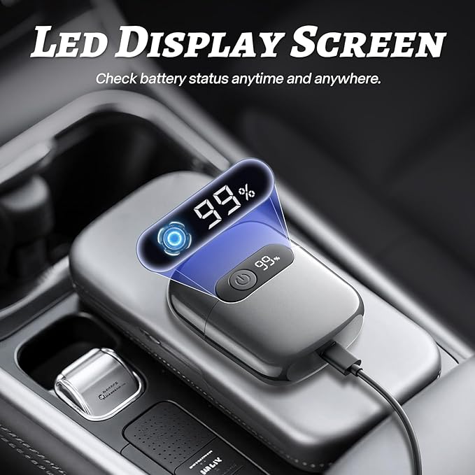 Electric Foil Shaver for Men :3D Floating Blades LED Display USB-C Fast Charge IPX8 Waterproof - Perfect for Travel &amp Smooth Shaving at Home Gray