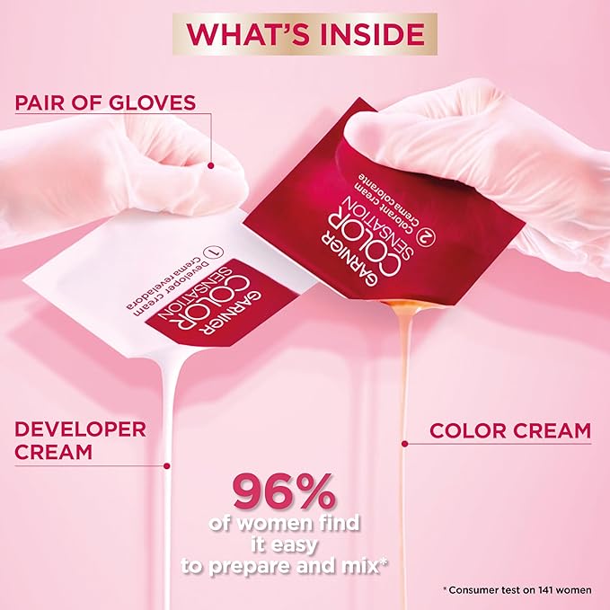 Garnier Color Sensation Color Retouch Demi Permanent Hair Dye for Roots with 100% Gray Coverage Red Hair Dye 6.6 Pack of 6
