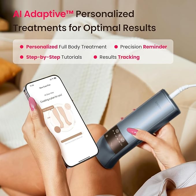 TRIPLE-Pulse IPL Laser Hair Removal 12cm² Sapphire 37°F Ice-Cooling Contact Lazer Hair Removal Device for Women and Men Permanent Hair Removal at Home for Body Face Bikini Trinity iGlow 10