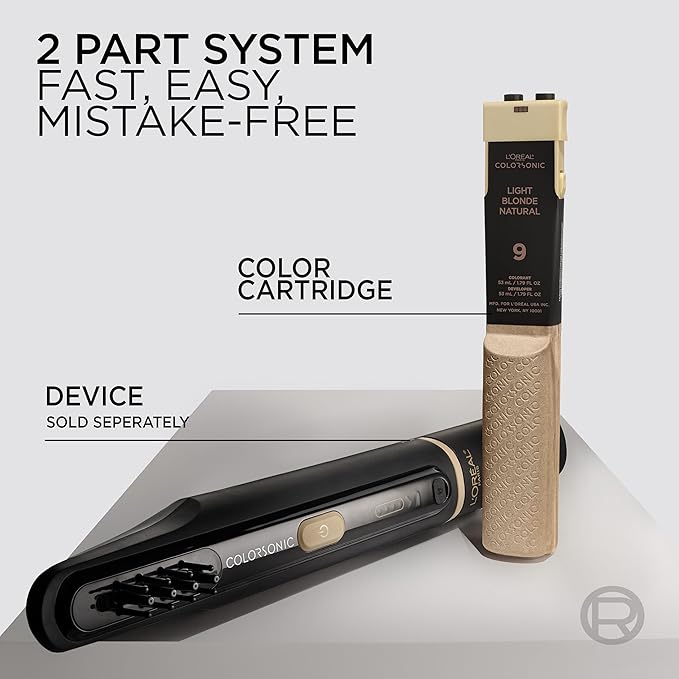 L'Oreal Paris Colorsonic Permanent Hair Dye Coloring Device for Root Touch Up All Over Color and Gray Coverage Mistake-Free Application (Hair Color Cartridge Sold Separately)