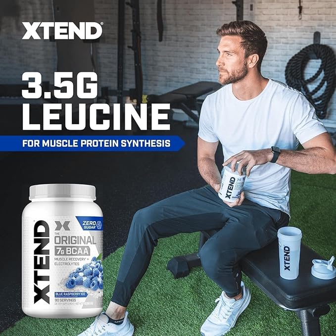 Xtend Original BCAA Powder 7g BCAA and 2.5g L-Glutamine Sugar Free Post Workout Muscle Recovery Drink with Amino Acids for Men &amp Women 90 Servings