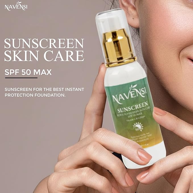 SPF 50 Sunscreen 80ml / 2.7 fl oz ? Broad Spectrum UVA/UVB Protection with Vitamin C &amp Collagen ? Lightweight Non-Greasy &amp Hydrating Sunblock for Face &amp Body ? Anti-Aging Anti-Wrinkle