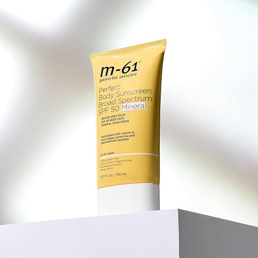 m-61 Perfect Mineral Sunscreen SPF 50 | Reef-Safe Mineral Sunscreen SPF 50 With Vitamin E Green Tea