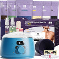 BLITZWAX Back and Nose Waxing Kit for Men Hard Wax Warmer for Brazilian Body and Face At Home Hair Removal Kit Beginner Friendly Quick Heating 93 Accessories Royal Blue