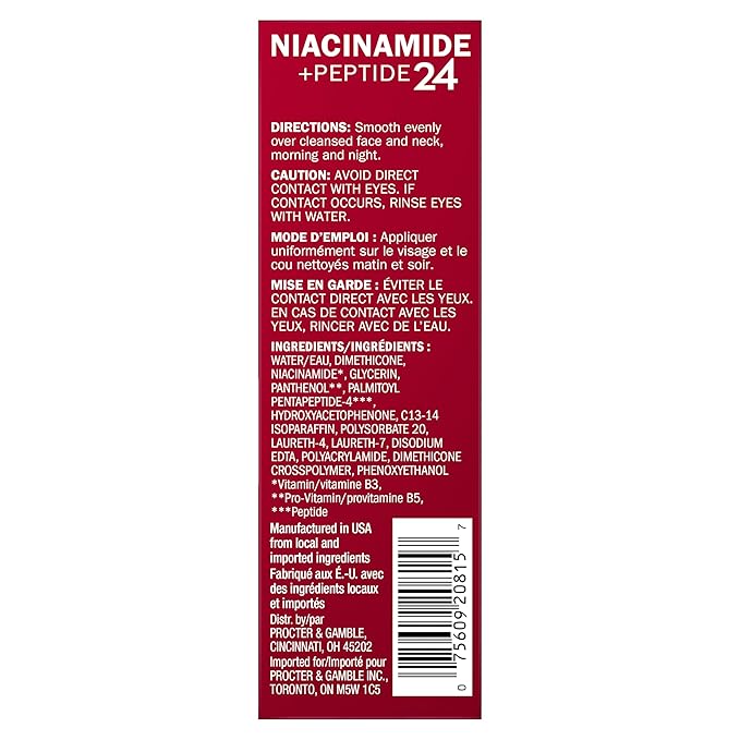 Olay Niacinamide + Peptide 24 Anti-Wrinkle Serum Fragrance-Free 1.3oz FL