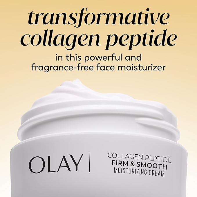 Olay Regenerist Radiance Collagen Peptide Face Moisturizer: Firm &amp Smooth Cream - Fragrance-Free Hydrating Firming Anti-Aging &amp Anti-Wrinkle - 2 Oz