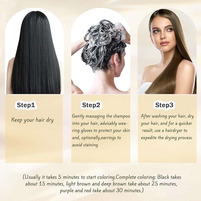 Nova Hair Dye ShampooNova Hair InstantNova Hair Dye Shampoo 3 in 1 for Men &amp Women. (500ml Black)