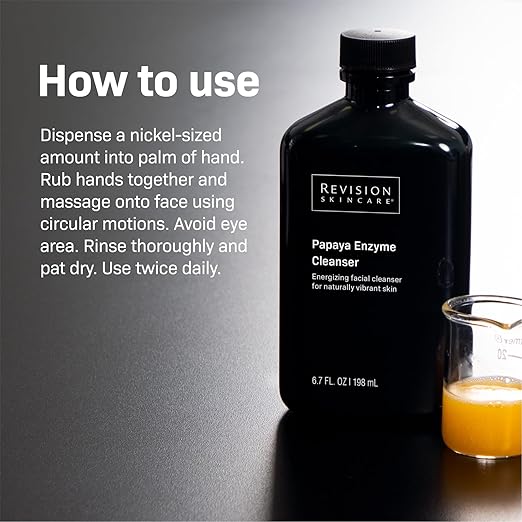 Revision Skincare Papaya Enzyme Cleanser Energizing Facial Cleanser with Salicylic Acid Soothing and Exfoliating