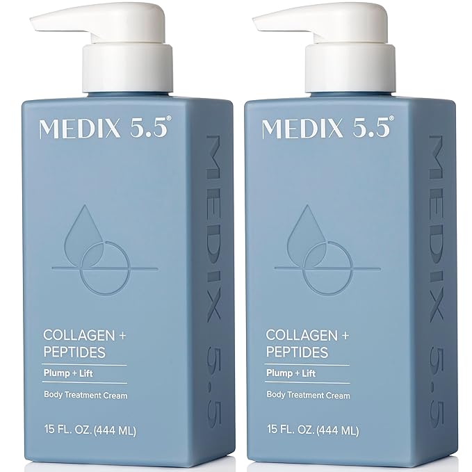 Medix 5.5 Collagen Cream Body Lotion &amp Face Lotion For Dry Skin &amp Wrinkles | Collagen Peptides Tightening Cream Body Moisturizers Helps Lift Tighten &amp Firm Skin | Skin Care Products | 2-