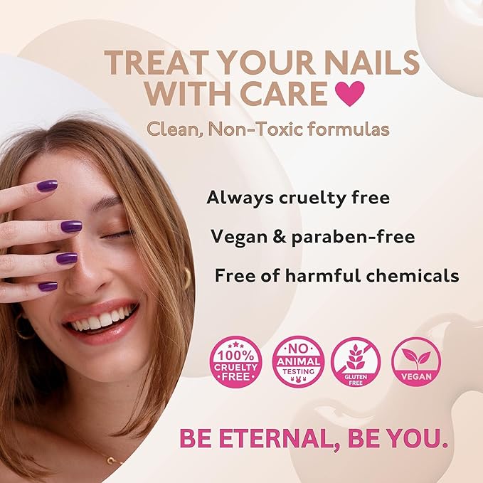 Eternal Pink Nail Polish Set for Women (SO PINK) - Pastel Pink Nail Polish Set for Girls - Long Lasting &amp Quick Dry Natural Nail Polish Kit for Home DIY Mani Pedi - Made in USA 13.5mL (Set of 5)