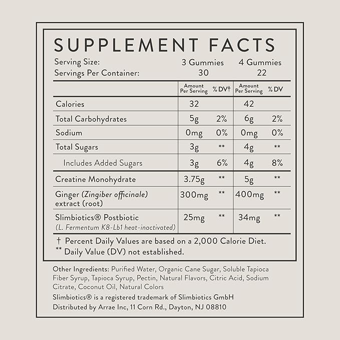 Arrae Tone Gummies ? Creatine Monohydrate 5g for Women ? Support Lean Muscle Strength &amp Recovery ? Hormone-Friendly Muscle Toning Supplement ? Mixed Berry Flavor ? 90 Count