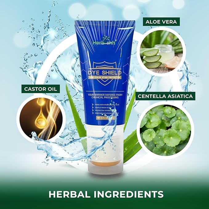 Herbishh Light Brown 3 in 1 Hair Dye Shampoo 400 ML PPD Free + Hair Color Stain Protector ? Dye Shield or Defender for Skin