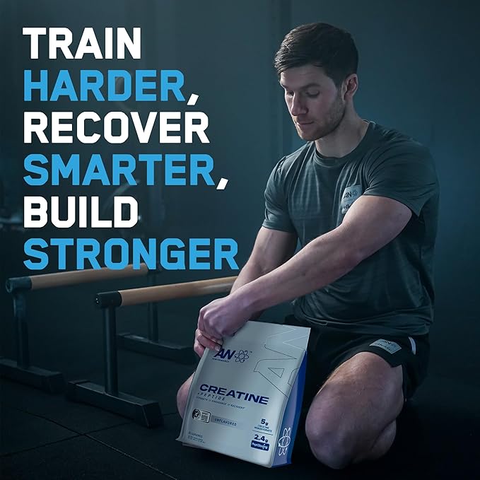 AN Performance Creatine + Peptide | Unflavored | 5g Creatine Monohydrate 2.4g PeptiStrong | Gluten-Free Low Carb Low Fat | Keto Friendly | 60 Servings