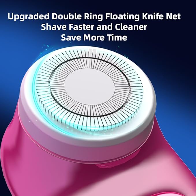 Mini Electric Shaver Pocket Size Electric Shaver for Men Women Rechargeable Easy One-Button Portable Powerful Waterproof Razor for Travel Office Business Trip (2Pack)