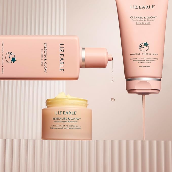 Liz Earle Smooth &amp Glow Tonic - Gentle Face Toner for Sensitive Skin Dark Spot Corrector &amp Pore Minimizer - Enriched with Antioxidant-Rich Botanicals to Reveal Ultra-Smooth Glowing Skin (200