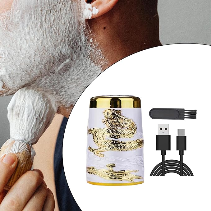 Mini Portable Shaver IPX4 Waterproof Men's Shaver Portable Convenient Shaving Facial Beard Trimmer White