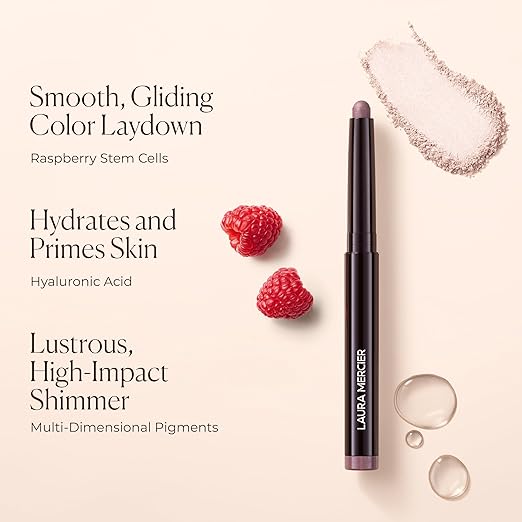 Laura Mercier Caviar Stick Cream Eyeshadow: Shimmer and Matte Finishes 24HR Wear Long Lasting Rich Color Easily Blendable and Buildable Waterproof Hyaluronic Acid Infused