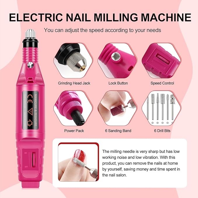 COSCELIA 53pcs Gel Nail Polish Kit with U V light and Drill Starter Kit 35 Colors Gel Nail Polish with 5pcs Top Base Coat Nail Art Professional Gel Manicure Kits Christmas Gifts for Women Teens Girls
