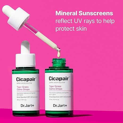 Dr.Jart+ Cicapair Tiger Grass Camo Drops Tinted Serum SPF 35 with Centella Asiatica | Skin Tint | Korean Skin Care Makeup Hybrid 1.01 Fl Oz