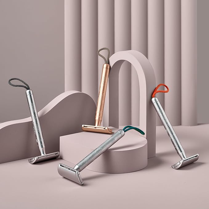 M?HLE Companion Safety Razor ? Women's Double-Edged Body Razor for Shaving Gentle Use Suitable for Body Legs &amp Underarms Longer Handle Long Lasting Blade