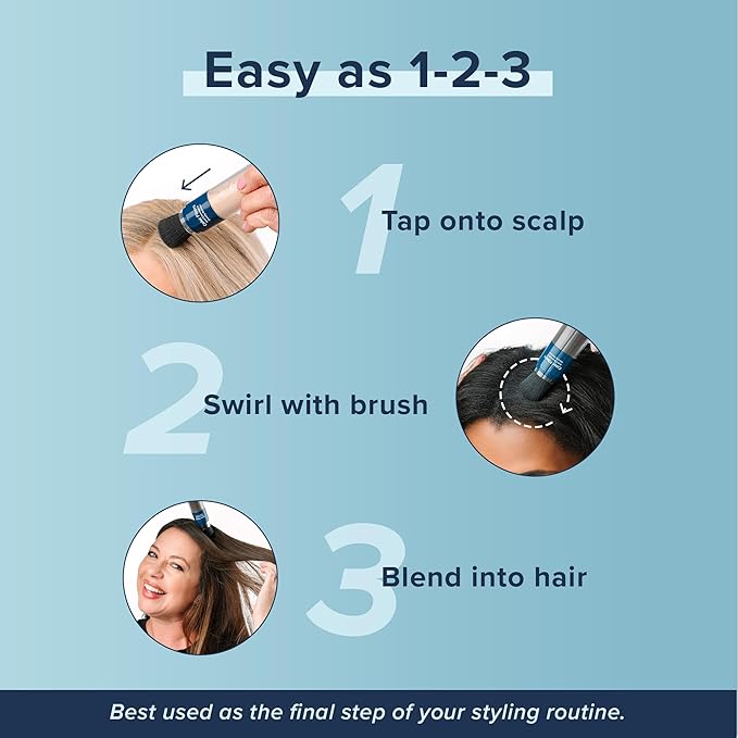 TRUHAIR Color Fibers Root Coverage and Density Booster Refill | Quick-Apply Touch Up Hair Color | Natural Matching Gray Hair Cover Up - 11 Colors Available (Medium Brown)