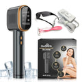 Herbishh IPL Laser Hair Removal Device Painless Cooling Technology- 400000 Flashes Hair Removal Machine with 5 Intensity Levels Skin Sensor &amp Dual Flash Modes- Manual &amp Auto For Face &amp