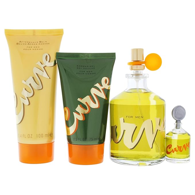 LIZ CLAIBORNE CURVE 4 PIECE GIFT SET - 4.2 OZ COLOGNE SPRAY NEW Box for Men