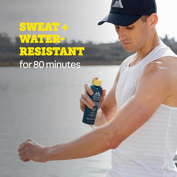 Oars + Alps Sunscreen Spray for Face &amp Body Spray Sunscreen Infused with Vitamin C &amp Antioxidants No White Residue Water &amp Sweat Resistant All Skin Types Lightweight Hydrating SPF 50