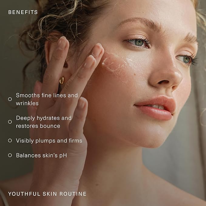 Oak Essentials Youthful Skin Routine Set | 4-Step Skin Renewal Kit with Peptide Serum Face Polish Cleansing Milk &amp Moisture Balm